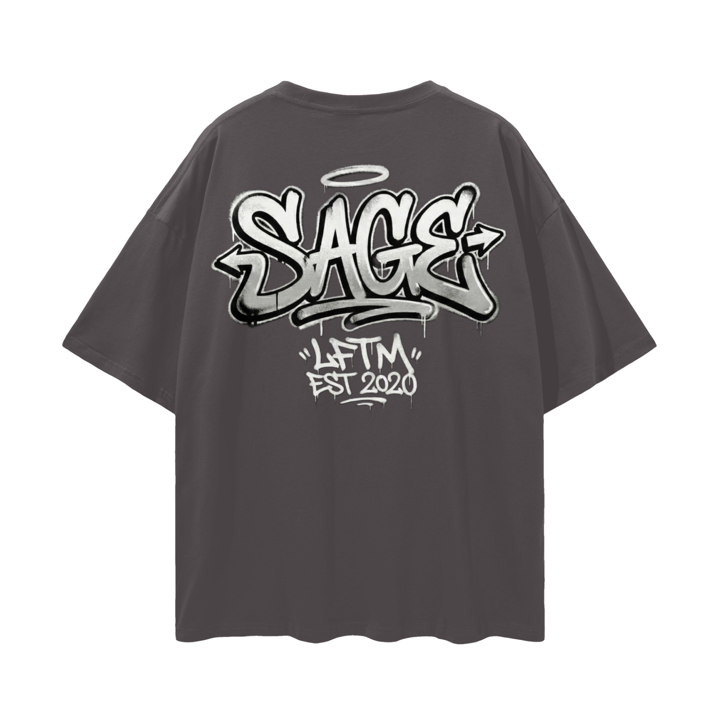 LUST TEE - LUSCIOUS x SAGE (Streetwear Loose Drop Shoulder)