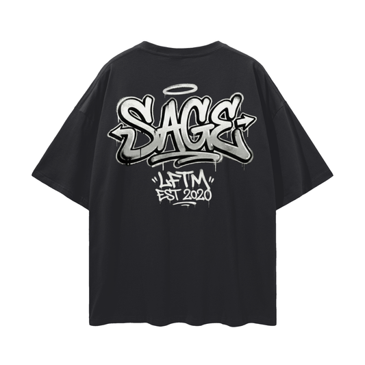 LUST TEE - LUSCIOUS x SAGE (Streetwear Loose Drop Shoulder)