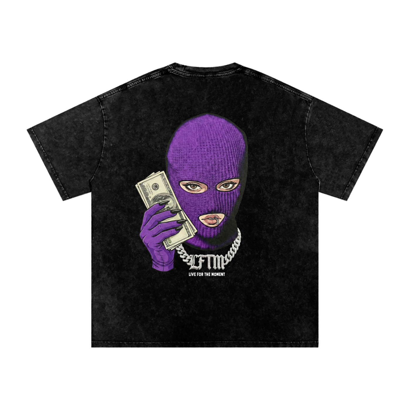 MONEY TALKS - LFTM x WWB (Snow Washed Oversized Cotton T-Shirt)