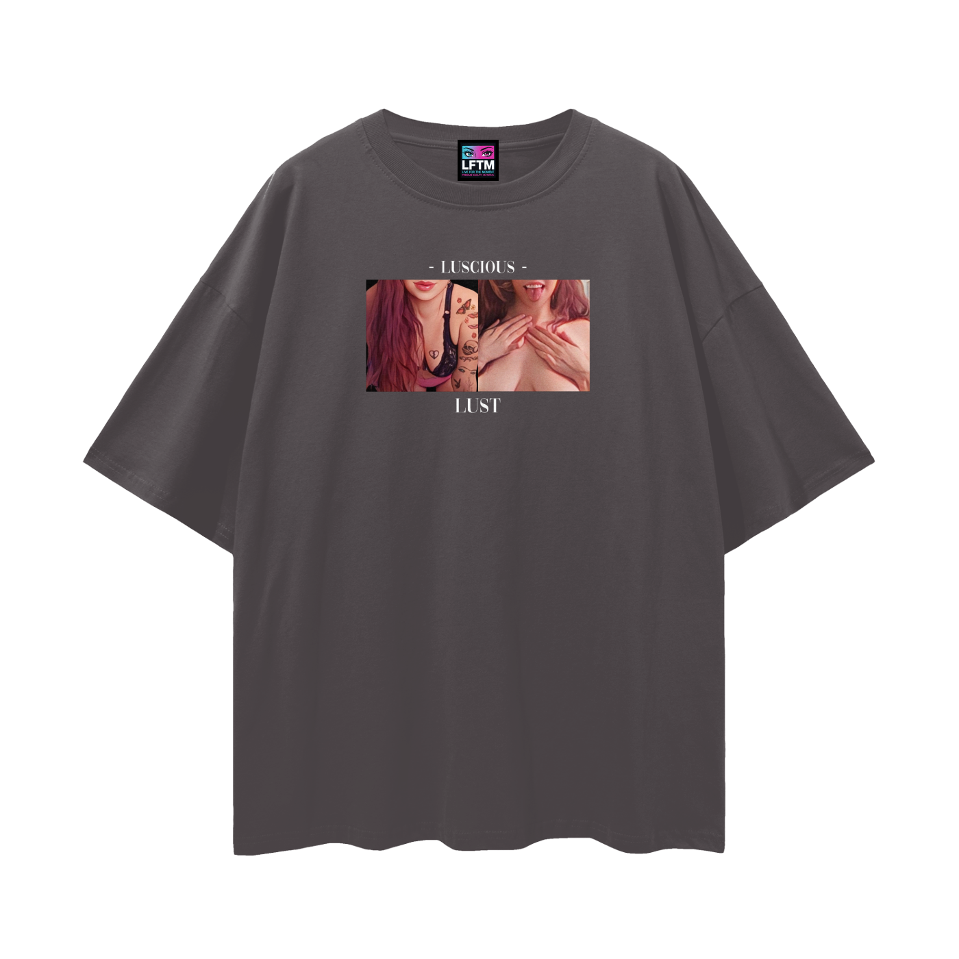 LUST TEE - LUSCIOUS x SAGE (Streetwear Loose Drop Shoulder)