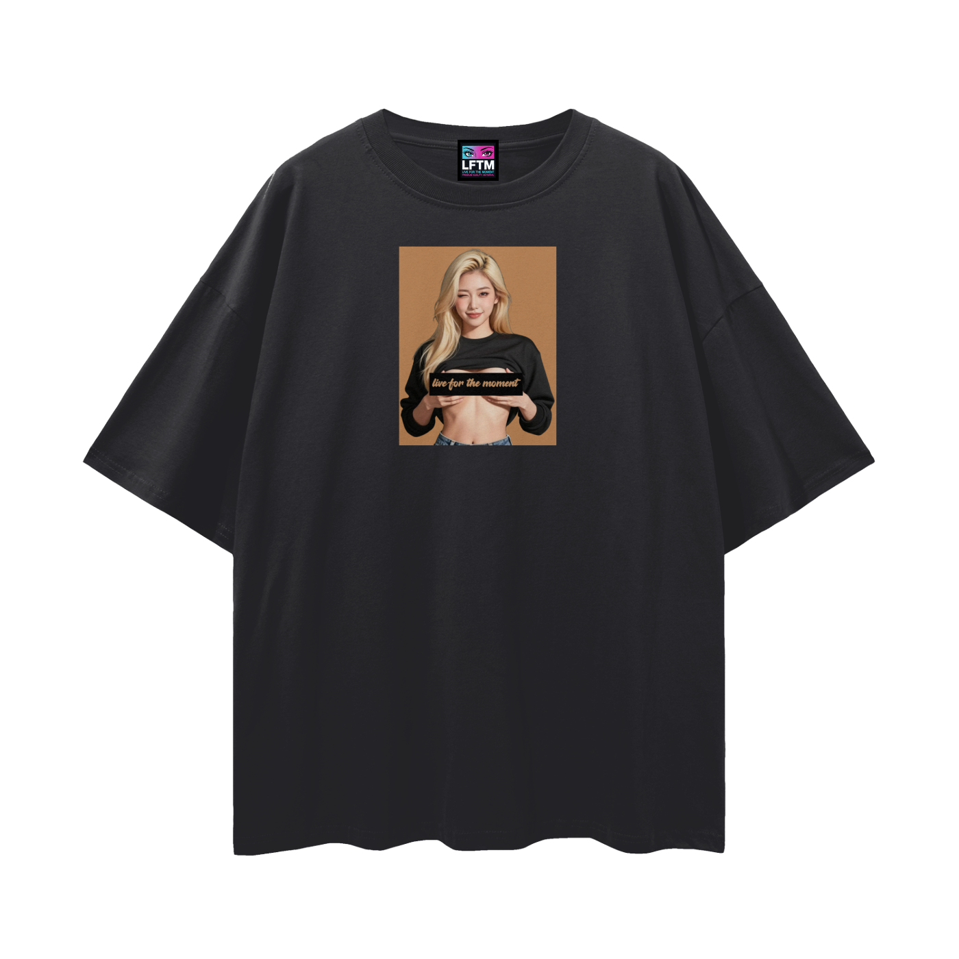 FLASH TEE (Streetwear Loose Drop Shoulder)