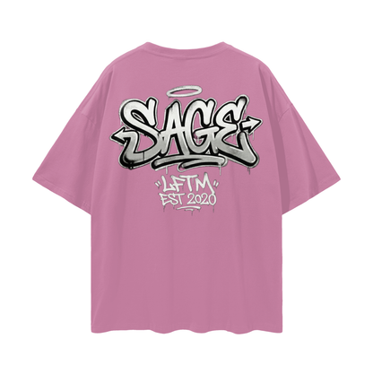 LUST TEE - LUSCIOUS x SAGE (Streetwear Loose Drop Shoulder)
