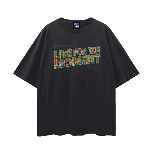 GREETINGS TEE (Streetwear Loose Drop Shoulder T-Shirt)