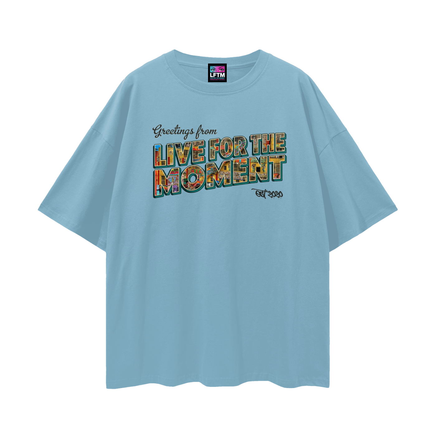 GREETINGS TEE (Streetwear Loose Drop Shoulder T-Shirt)