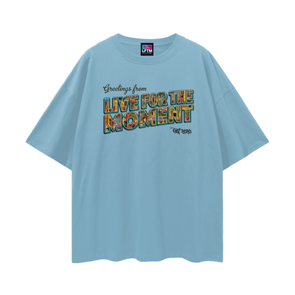 GREETINGS TEE (Streetwear Loose Drop Shoulder T-Shirt)