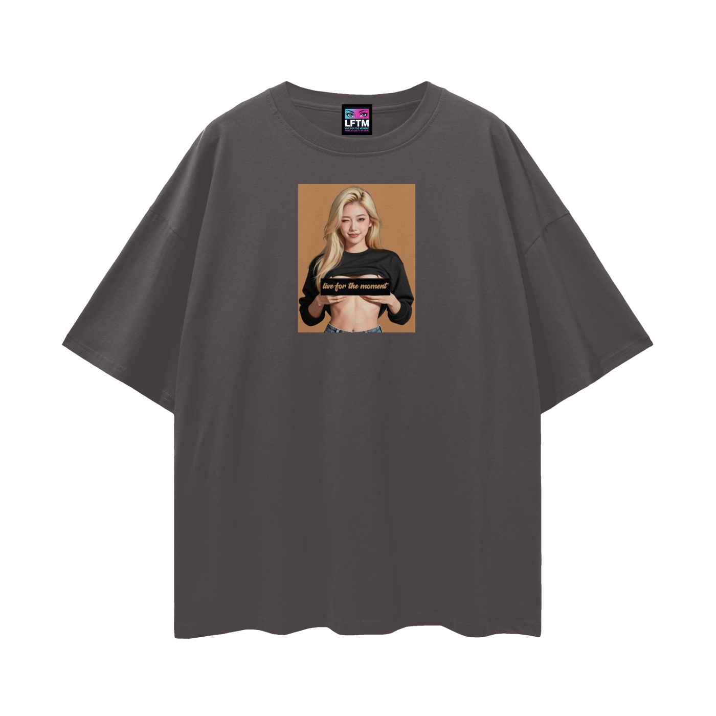 FLASH TEE (Streetwear Loose Drop Shoulder)