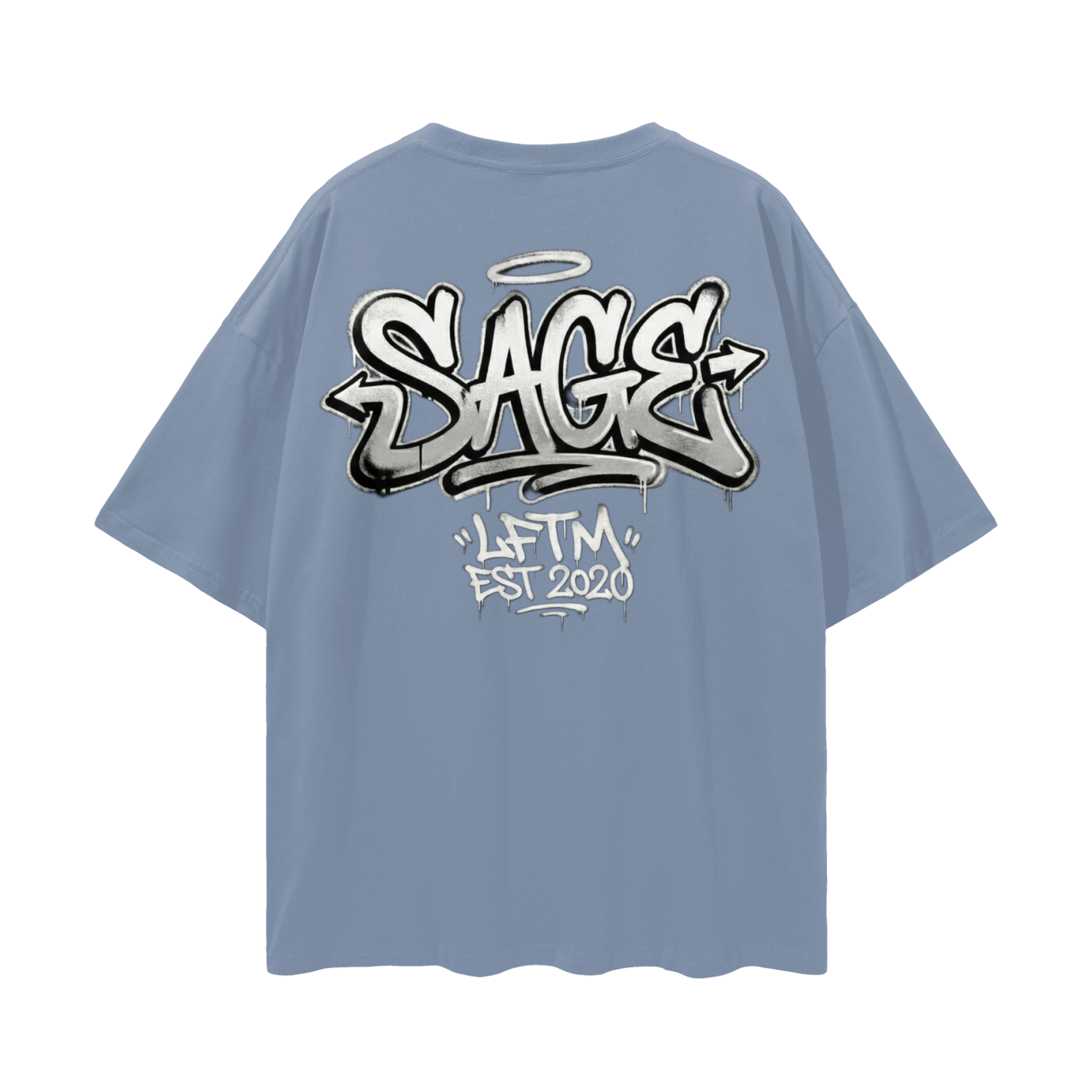 LUST TEE - LUSCIOUS x SAGE (Streetwear Loose Drop Shoulder)