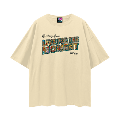GREETINGS TEE (Streetwear Loose Drop Shoulder T-Shirt)