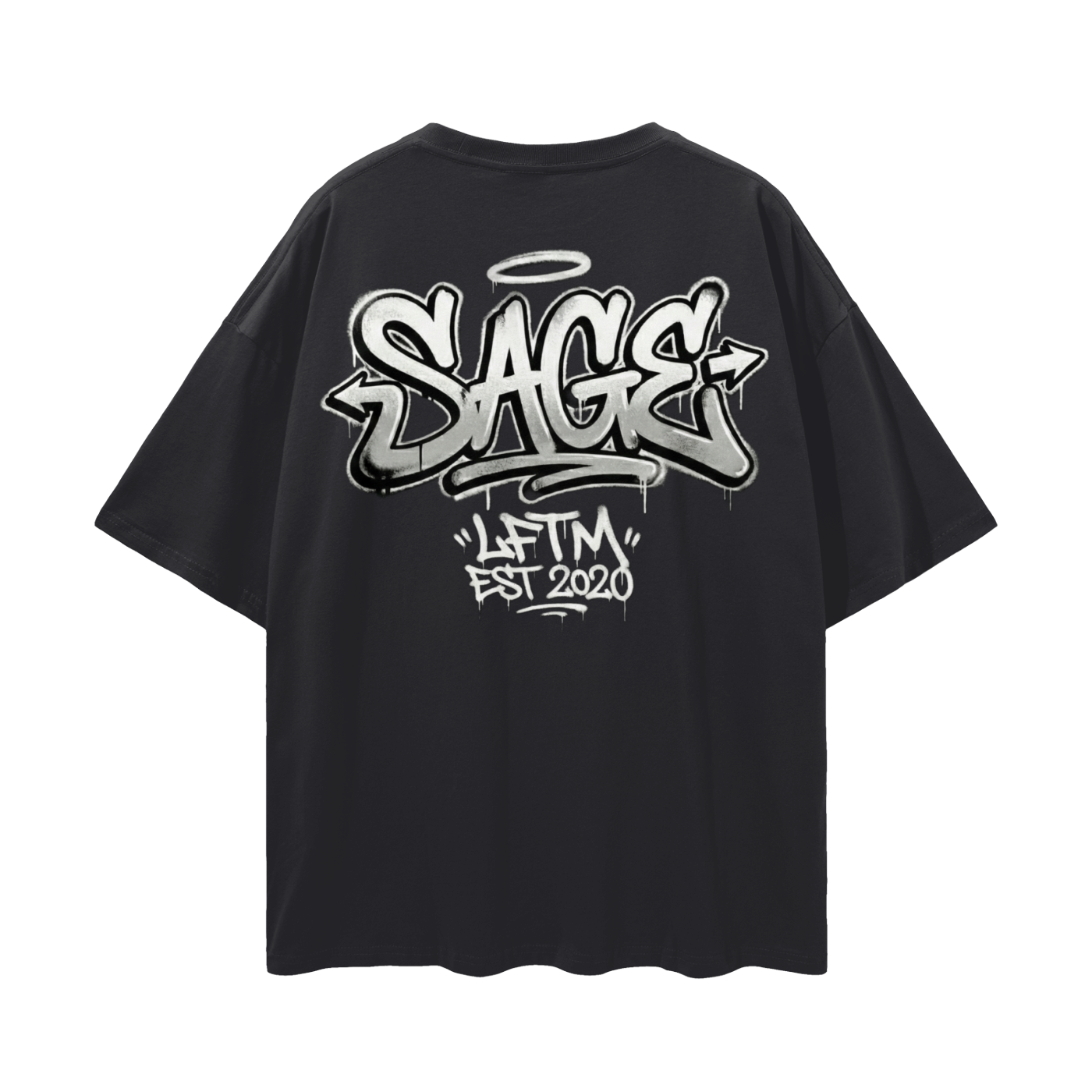 LUST TEE - LUSCIOUS x SAGE (Streetwear Loose Drop Shoulder)