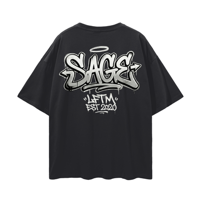 LUST TEE - LUSCIOUS x SAGE (Streetwear Loose Drop Shoulder)